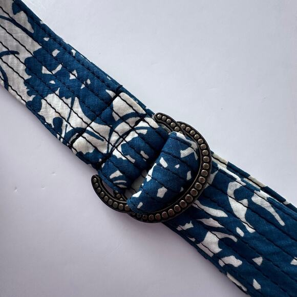 J. Crew Cotton Quilted Floral Belt - M/L - Adjustable - Picture 2 of 4